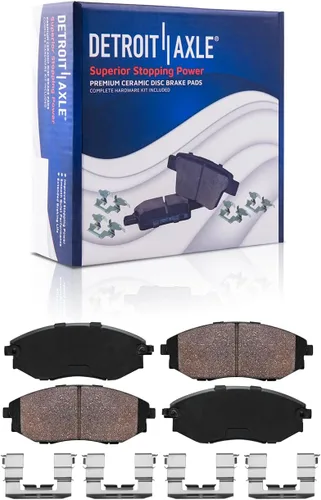 Vista 37 de Detroit Axle - Kit de frenos delanteros para Toyota 2007-2016 Tundra, 2008-2016 Sequoia, Pastillas de freno cerámicos para pinza de freno de disco