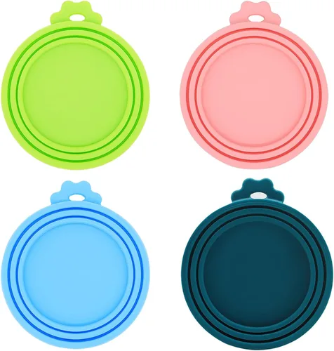 Vista 17 de Cubiertas para latas de alimentos, paquete de 3 tapas de silicona para alimentos y 1 cuchara para latas, se adapta a la mayoría de alimentos