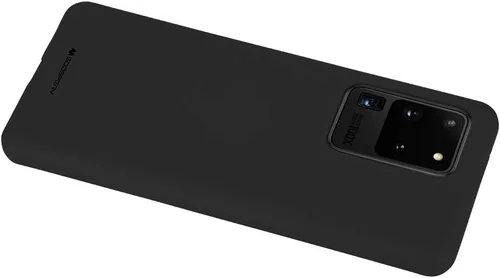 Vista 2 de GOOSPERY Soft Feeling Jelly para Samsung Galaxy S20 Ultra Case (2020) Funda protectora delgada sedosa (negro)