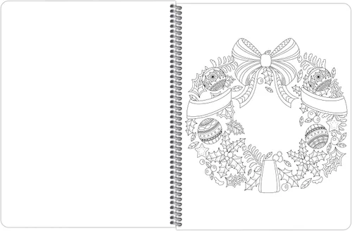Vista 3 de Libro para colorear de Navidad para adultos (encuadernado lateralmente)
