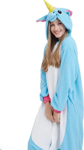 Vista 2 de SimZoo Pijama de animal para adultos, disfraz de cosplay de animales para hombres y mujeres, ropa de dormir unisex de una sola pieza