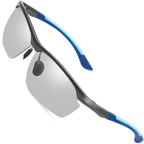 Vista 9 de Gafas de sol polarizadas fotocrómicas unisex para hombres y mujeres deportes pesca conductor gafas de sol de metal