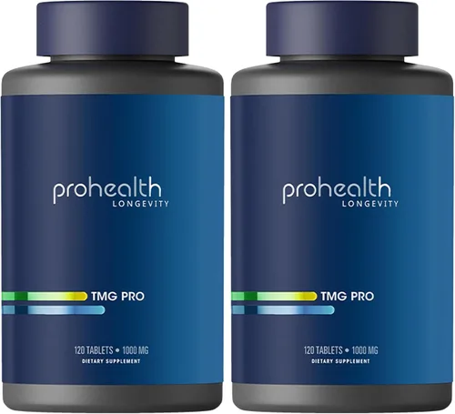 Vista 10 de ProHealth Longevidad TMG Supplements (trimetilglicina), betaína anhidra - 1,000 mg, 120 tabletas - Soporte de metilación (120
