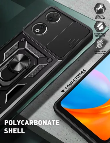 Vista 4 de Funda para Honor X7, Honor Play 30 Plus, funda de TPU + PC de grado militar, [soporte integrado] diseño de doble capa funda de protección resistente