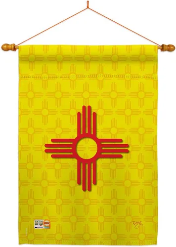 Vista 9 de Estados Nuevo México Garden House Flags Set Regional Estados Unidos Territorios Americanos República País Particular Área Pequeña Decorativa Patio