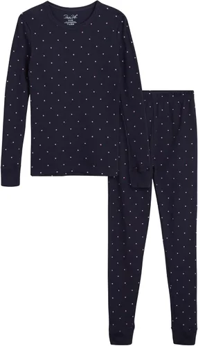 Vista 32 de Rene Rofe Girls' Thermal Underwear Set - 2 Piece Waffle Knit Top and Long Johns (2T-16)