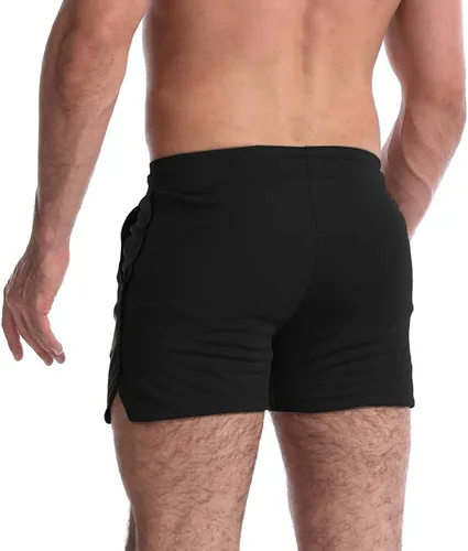 Vista 3 de EVERWORTH Pantalones cortos de entrenamiento para hombre con entrepierna de 5 pulgadas, pantalones cortos de gimnasio, culturismo, pantalones cortos