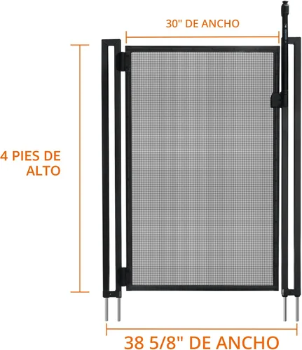 Vista 3 de Verja para piletas de cierre automático de Life Saver Pool Fence, Puerta, Negro