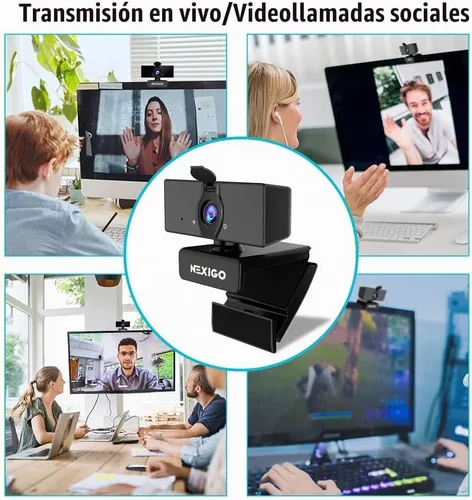 Vista 8 de NexiGo N660 - Webcam de 1080P para negocios, micrófono dual y cubierta de privacidad, cámara web FHD USB para computadora, Plug and Play