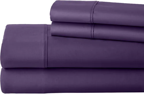 Vista 10 de Real 1000 Thread Count Twin Extra Long Size Sheets 100% Egyptian Cotton 4 PC Sheet Set, Luxurious Bedsheet Sets Soft Silky Sateen Weave, Breathable