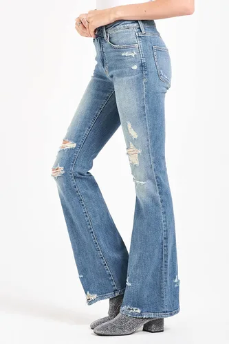 Vista 2 de DEAR JOHN Jeans acampanados rosa para mujer