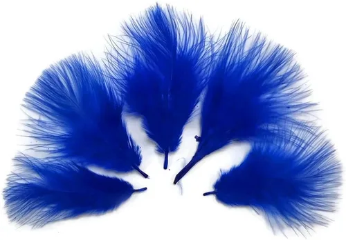 Vista 48 de 1/4 lb - Aqua Blue Pavo Marabou Corto Plumas Sueltas Mullidas Al Por Mayor A Granel
