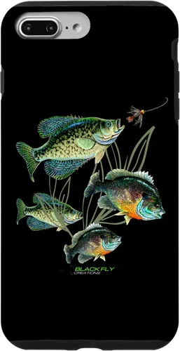 Vista 12 de Crappie Bluegill Fishing Phone Covers Black Fly Case for iPhone 17