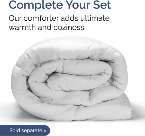Vista 691 de Extra Deep Twin XL Sheet Set - 3 Piece College Dorm Room - White 01-Blanco