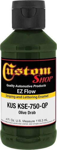 Vista 16 de Custom Shop KSE755-QP - Pintura esmaltada EZ Flow a rayas y letras de oro 23K, 4 onzas