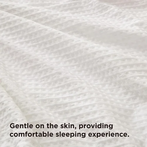 Vista 3 de Bedsure Funda de Edredón de Lujo Tipo Waffle Tamaño Queen - Juego de Funda de Edredón Texturizada, Suave, Juego de Ropa de Cama Transpirable