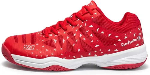 Vista 2 de Jakcuz Zapatos de tenis de bádminton para hombres y mujeres, zapatos de raqueta, tenis de voleibol para entrenamiento de cancha en interiores