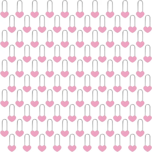 Vista 45 de Candado de amor VeYocilk de 3.5" 50mm en forma de corazón, candado de corazón negro para deseos de amor, ideal para bodas, San Valentín