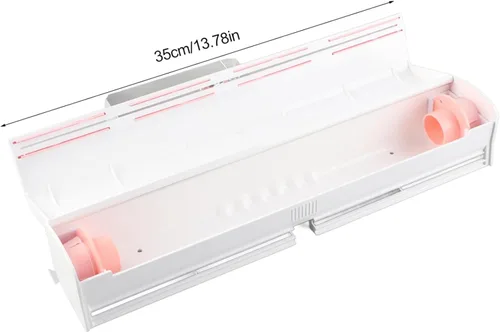 Vista 5 de Estink Cortador y dispensador de película adhesiva, ABS + hoja de acero inoxidable, 12 x 75 pulgadas, conservación de alimentos, almacenamiento