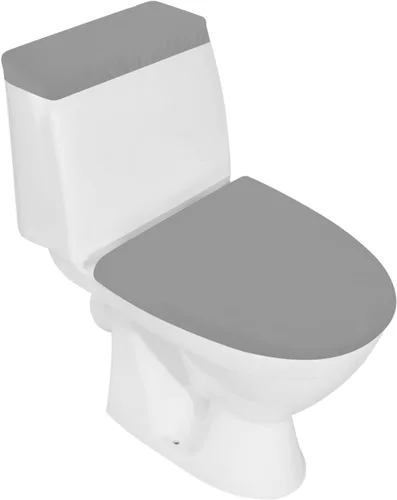 Vista 9 de Juego de tapa de inodoro y tapa de tanque de inodoro, funda de seda de leche para inodoro