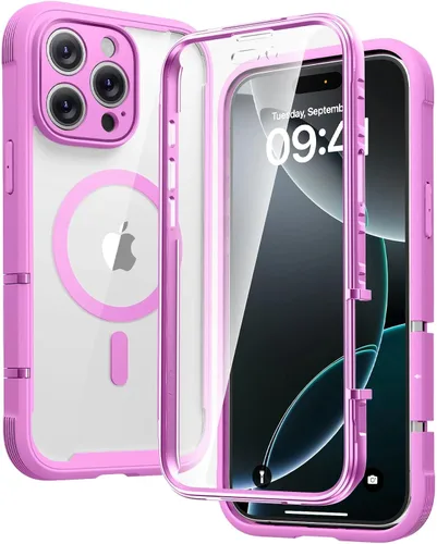 Vista 255 de Carcasa Diaclara diseñada para iPhone 12/12 Pro, carcasa completa resistente con protector de pantalla táctil y antiarañazos integrado, carcasa Azul