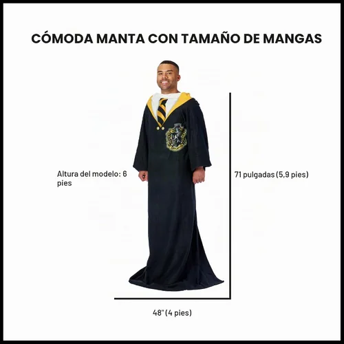 Vista 7 de Northwest Hufflepuff Hogwarts - Manta de uniforme con mangas, 48 x 71 pulgadas, Harry Potter Reglas de Hufflepuff