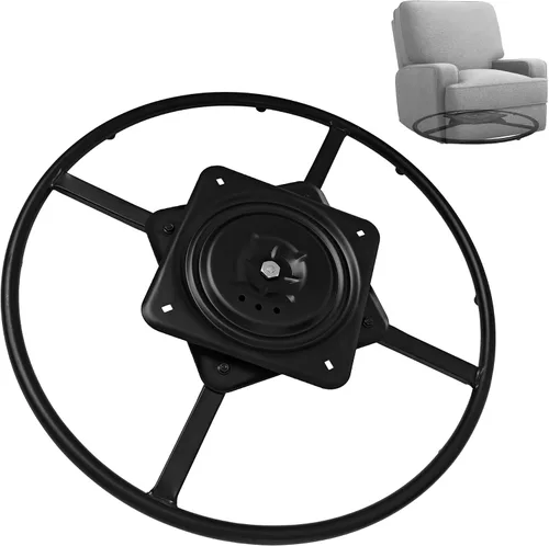Vista 11 de Repuesto de base de anillo giratorio reclinable de 20 pulgadas con placa, muebles resistentes, sofá, silla, partes inferiores giratorias