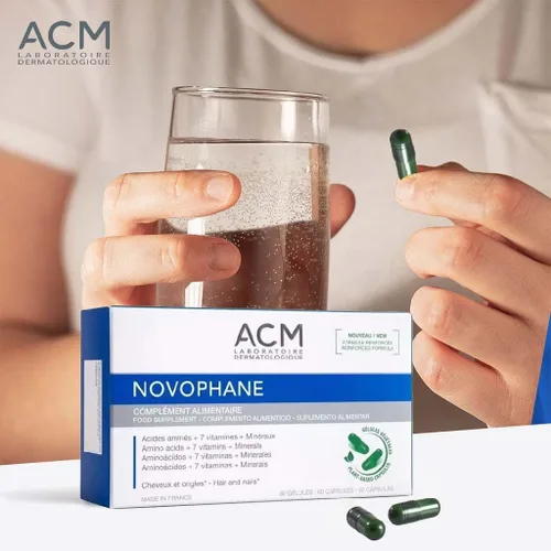 Vista 5 de ACM Laboratoire Novophane Caps Anti Hair Loss Alopecia Treatment Nails Fragility Skin Capital