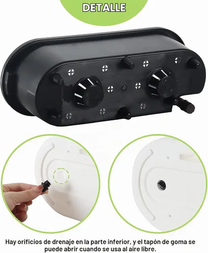 Vista 3 de SAROSORA Maceta ovalada de riego automático de 16 pulgadas con indicadores de nivel de agua para plantas y flores, hogar, jardín, exterior