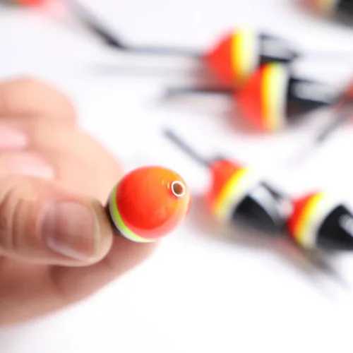 Vista 4 de 10 unids/lote Pesca Bobber Corcho Flotadores Pesca Iluminado Balsa Boya Madera 0.07 oz/3.1 in Larga Cola Pesca Flotteur Peche