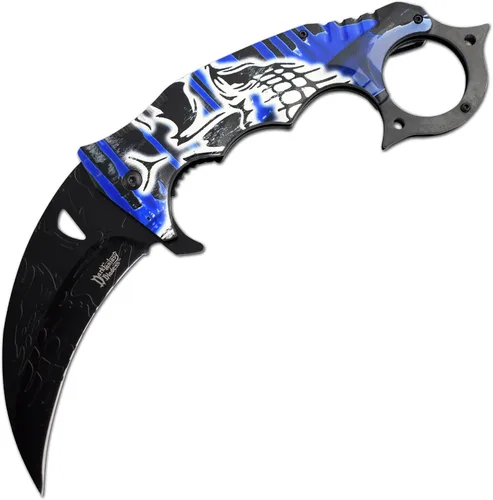 Vista 4 de Snake Eye Tactical Dark Fantasy Blade-Jumbo Every Day Carry Cuchillo plegable (azul)