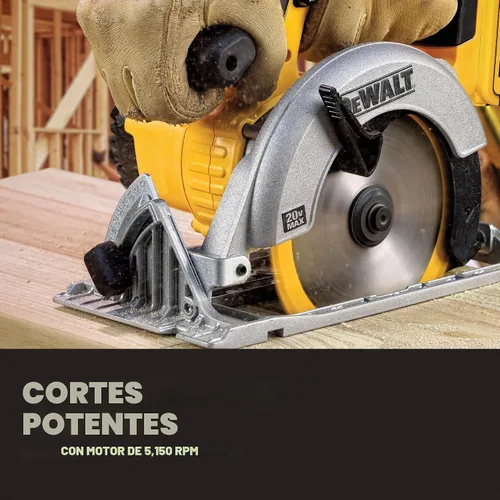 Vista 5 de DeWalt DCS391B 20 voltios Max Li-Ion Sierra circular, herramienta solo