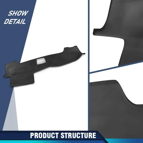 Vista 5 de PIT66 Cubierta de bisel de tablero de TPE, compatible con Toyota 4Runner 2003 2004 2005 2006 2007 2008 2009, panel de instrumentos negro
