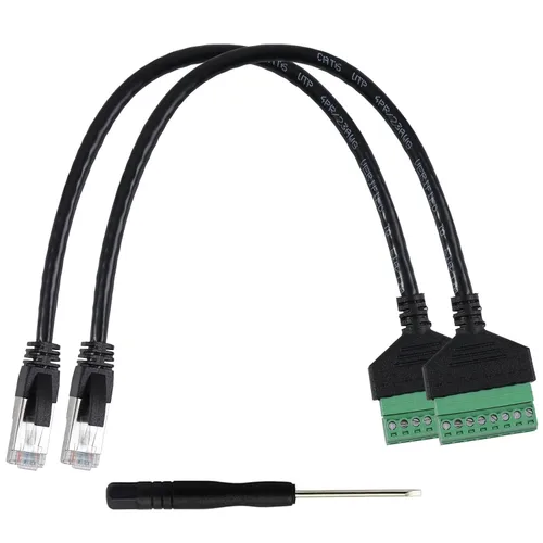 Vista 10 de Adaptador de terminal de tornillo RJ45 hembra a 8 pines de 2 piezas