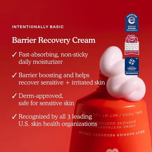Vista 3 de Tower 28 SOS Recovery - Crema facial hidratante facial con ácido hialurónico + ceramidas, humectante reparador de barrera cutánea, reduce