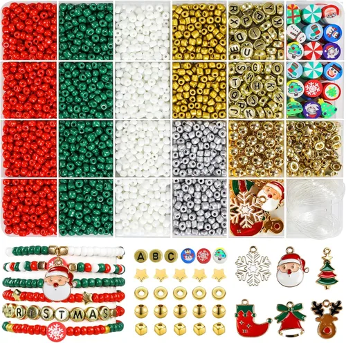 Vista 8 de Redtwo Cuentas de cristal de 0.118 in para la fabricación de joyas, kit