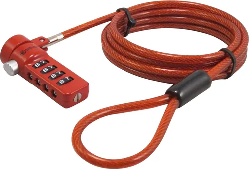 Vista 5 de Sendt Cable de seguridad negro con cerradura de combinación para portátil/portátil