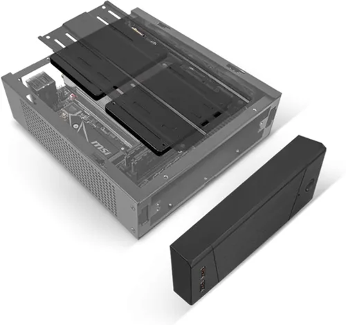 Vista 13 de Silverstone Funda Milo 10 Super Compact y Modular Mini-ITX, SST-ML10B