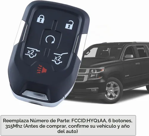 Vista 6 de Reemplazo autoprogramable para llavero inteligente de proximidad para Chevy Suburban Tahoe GMC Yukon 2015, 2016, 2017, 2018, 2019, 2020, Chevy