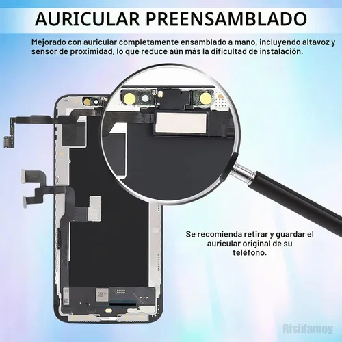 Vista 3 de Pantalla de repuesto para iPhone Xs LCD de 5.8 pulgadas con altavoz de oído