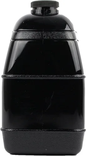 Vista 2 de botella de agua cuadrada de 1 galón, sin BPA, con tapa de 48 mm (negra)