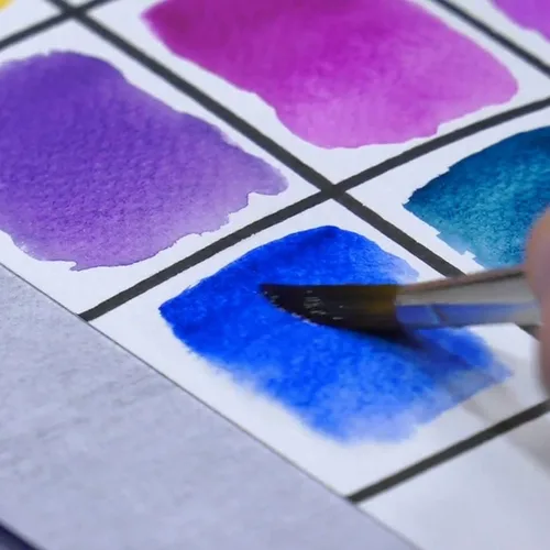 Vista 5 de Soho Urban Artist E-Z Lift Artist - Juego de 36 sartenes para acuarelas profesionales con colores ricos y brillantes para pintores, artistas
