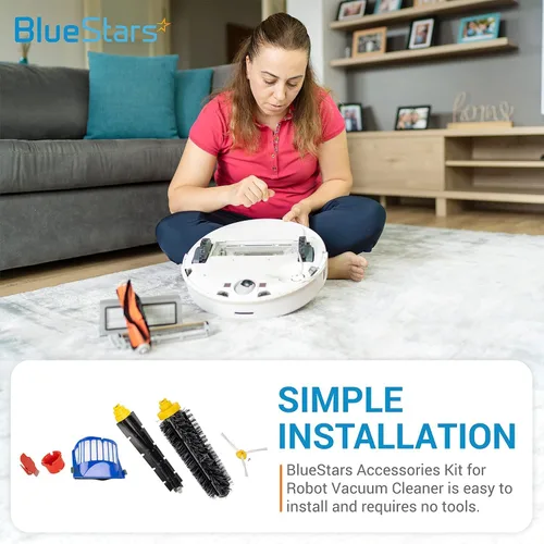 Vista 6 de BlueStars Kit de piezas de repuesto para aspiradora i-Robot Roomba 600 Series 694 676 675 692 695 677 671 655 645 690 680 660 650 620 614 y 500
