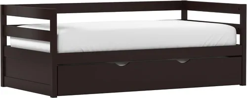 Vista 22 de Hillsdale Sofá cama individual de madera caspio con nido, color blanco