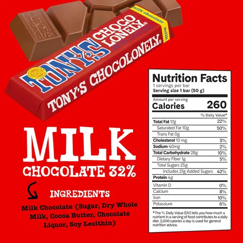 Vista 2 de Tony’s Chocolonely - Paquete de variedad de barras de chocolate arcoíris, chocolate belga oscuro y con leche con sal marina, caramelo, almendra