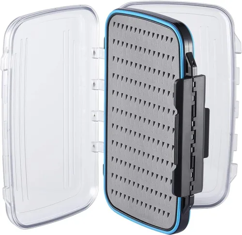 Vista 10 de Gonex Cajas de pesca con mosca para cajas de jig de pesca con mosca de dos caras, caja de pesca con mosca impermeable y ligera, tapa transparente