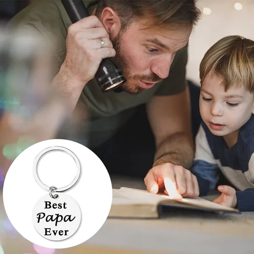Vista 6 de Regalos de Kechain para hombres, papá, padres, regalo de cumpleaños para papá, papá, padre, regalo de Navidad, llaveros de hija, hijo, mejor idea