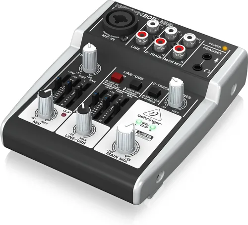 Vista 7 de Behringer XENYX 302USB - Mezclador premium de 5 entradas con preamplificador de micrófono XENYX e interfaz USB/audio