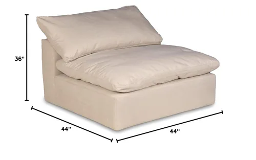 Vista 2 de Sunset Trading Cloud Puff Seccional Silla sin brazos, configurable, marrón