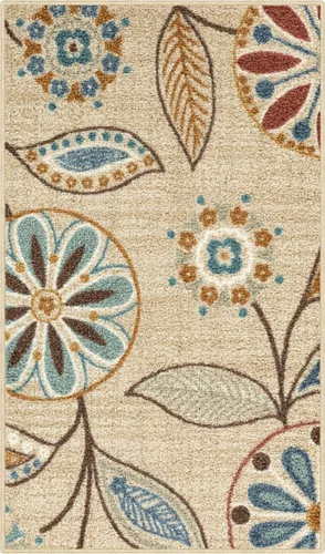 Vista 40 de Maples Rugs Reggie - Alfombra bohemia con estampado floral, 1 pies 8 Gris oscuro